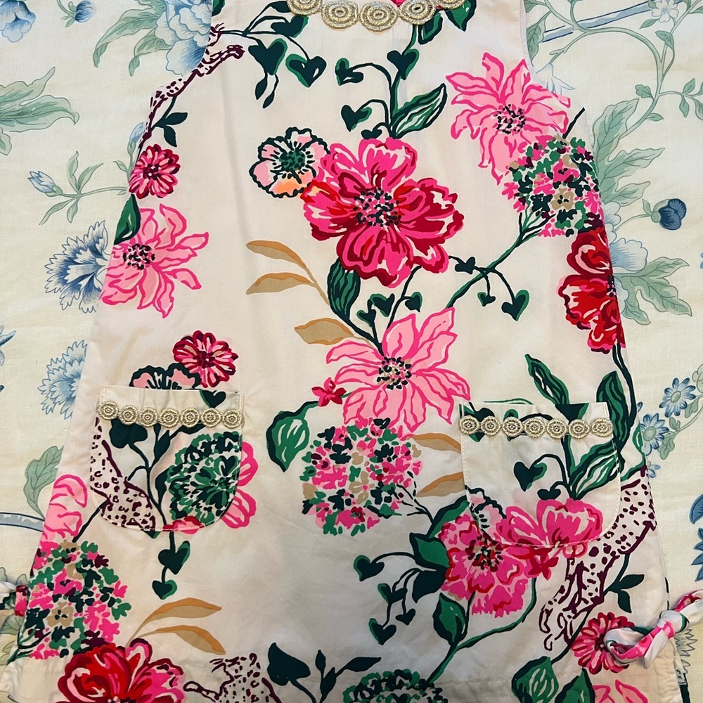 Lily Pulitzer Floral Holiday Dress 5T EUC